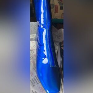 Cape Robbin Blue and White Ankle Boots